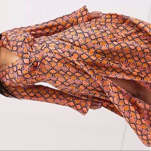 Asos Wrap Maxi Snake Print Dress